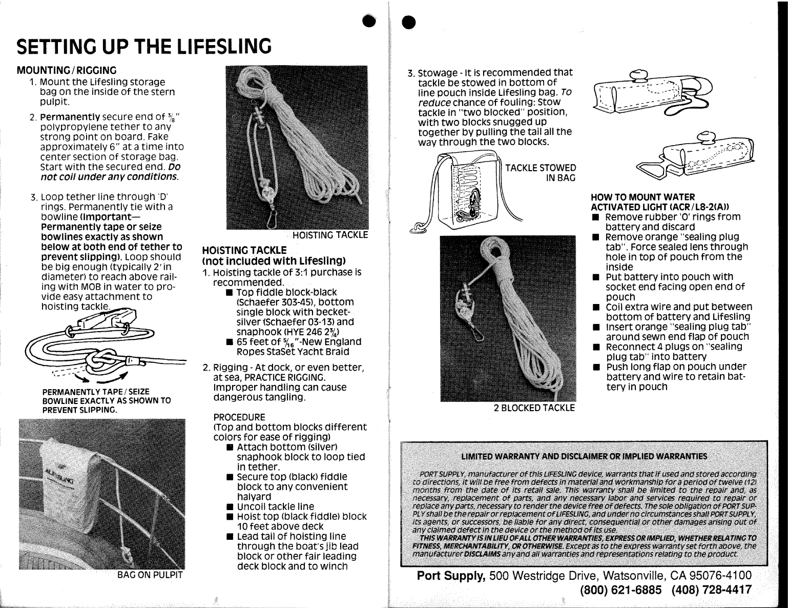 ' Life Sling Manual'
