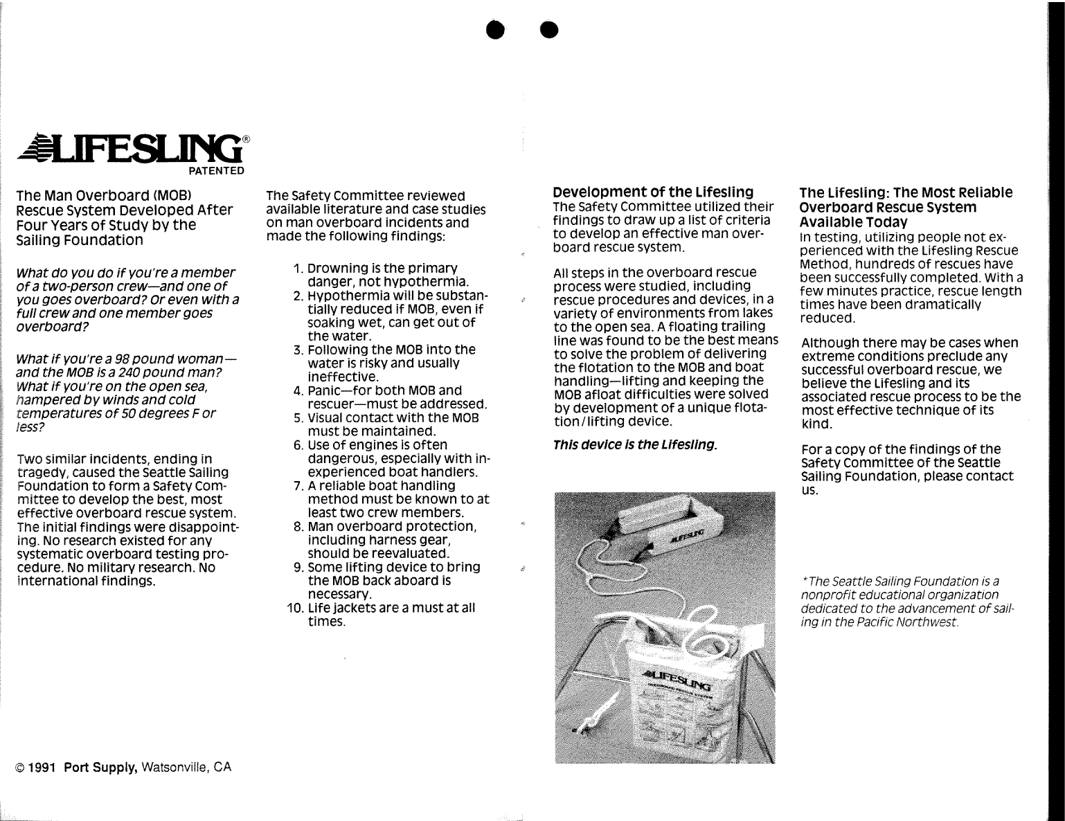 ' Life Sling Manual'