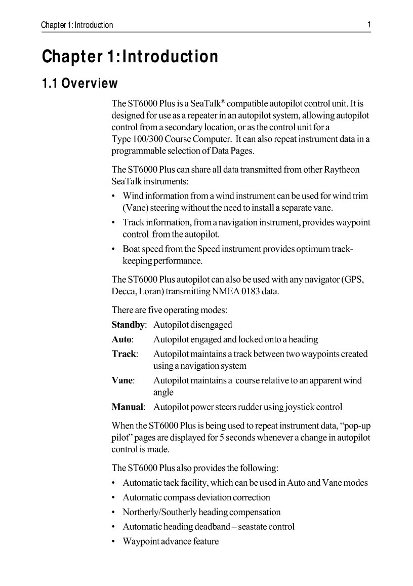 Autohelm Raymarine: St6000plus St6000 Autopilot Control Unit, Owner