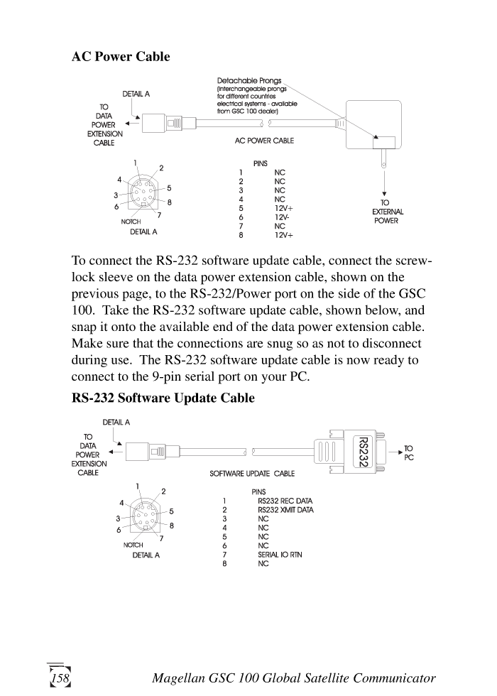 ' Magellan/gsc100: Cablage gsc100refguide Connecting External Power To Magellan Gsc100'