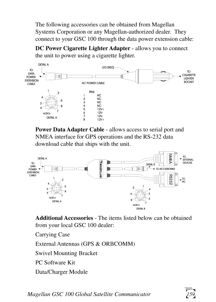 ' Magellan/gsc100: Cablage gsc100refguide Connecting External Power To Magellan Gsc100'