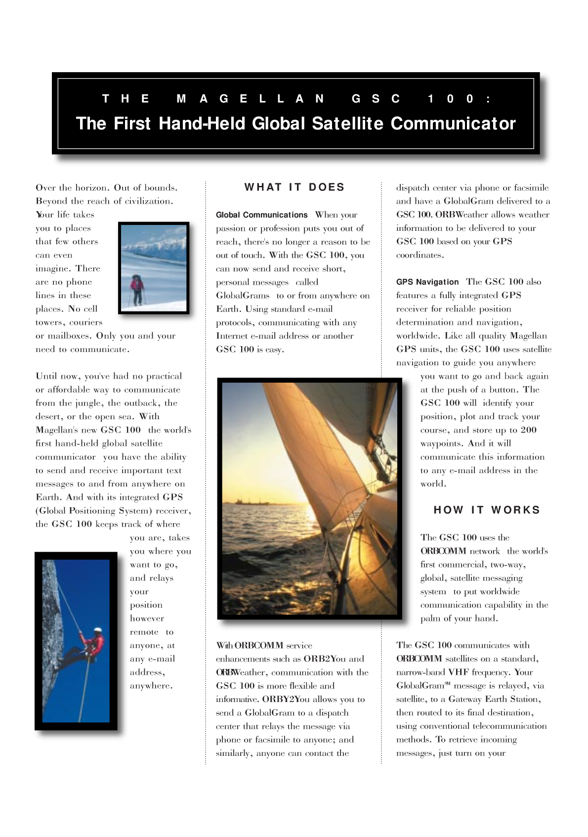 Magellan/gsc100: Gsc100datasheet Magellan Gsc100 Gsc100 Flyer