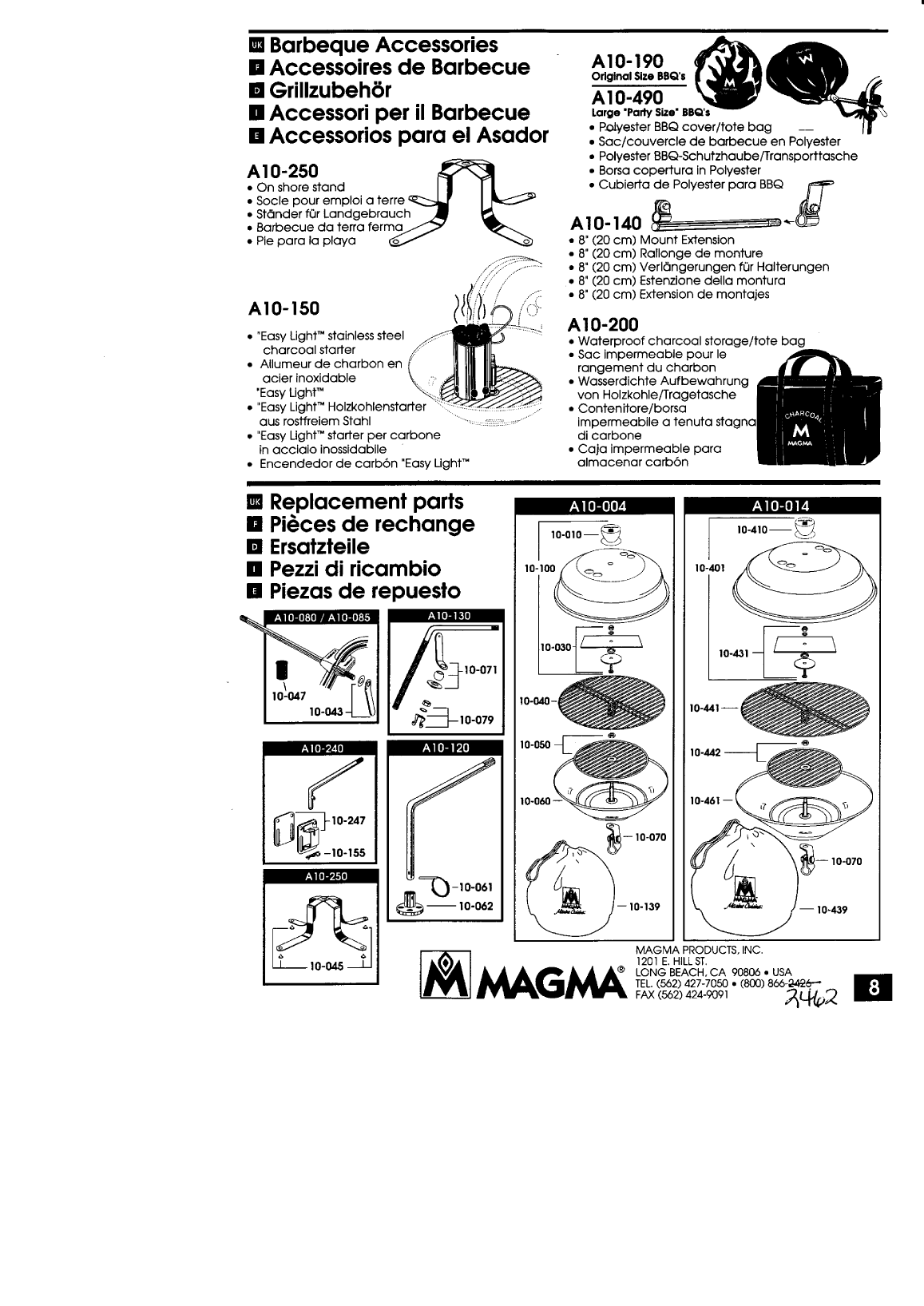' Magma: Bbq a10 Magma A10 Stainless Steel Charcoal Barbeque'