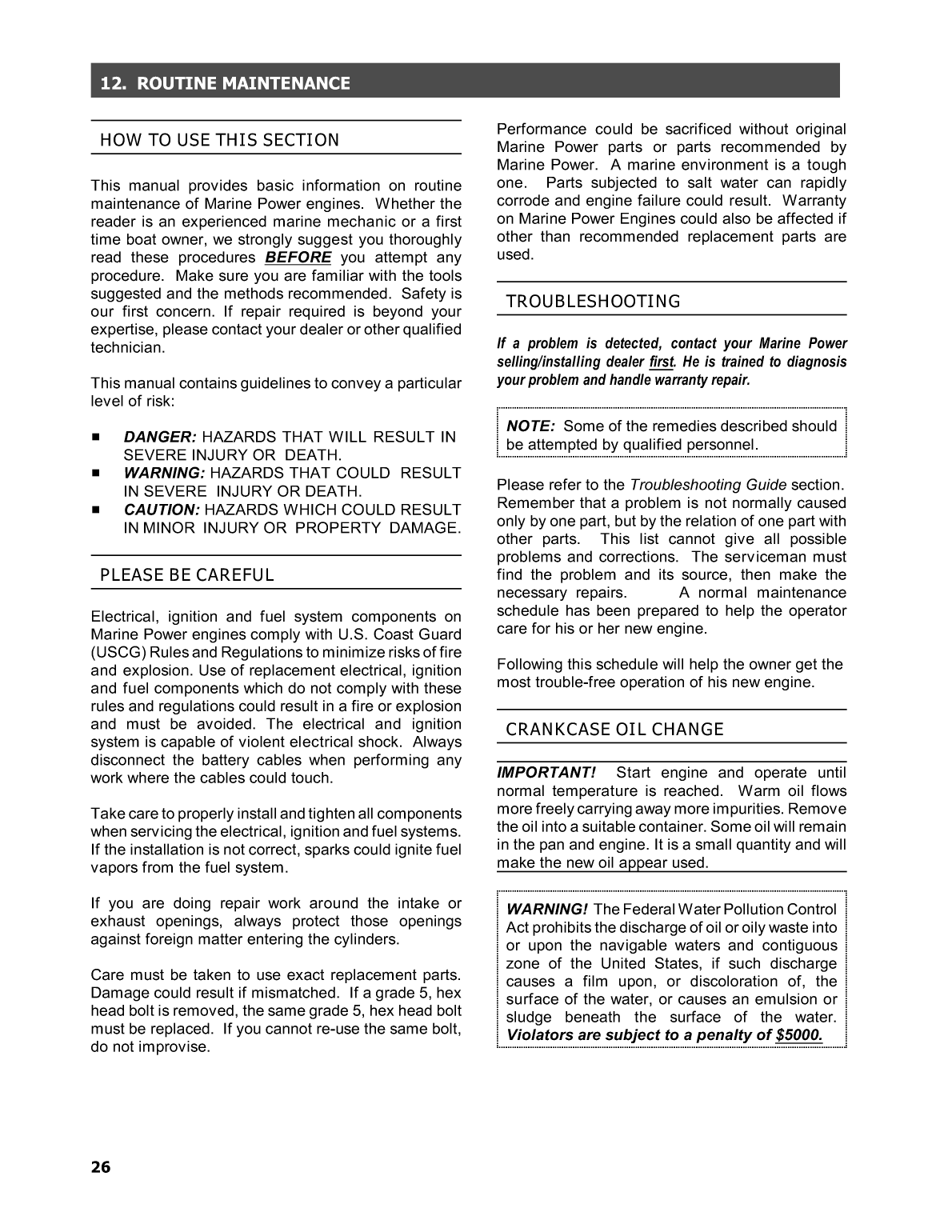 Maine Power Owners Manual