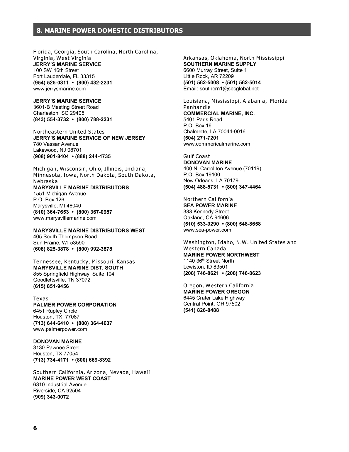 Maine Power Owners Manual