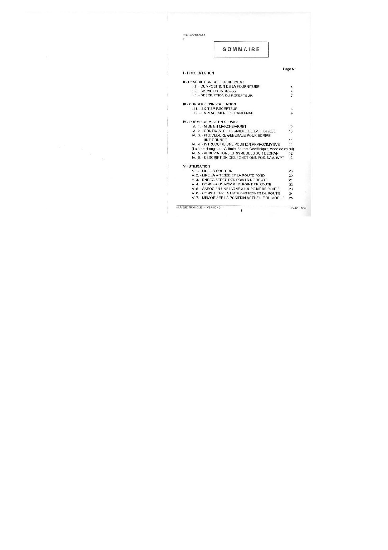 Mlr: Valsat2008 Mlr Valstat 2008 Fixed Gps Unit