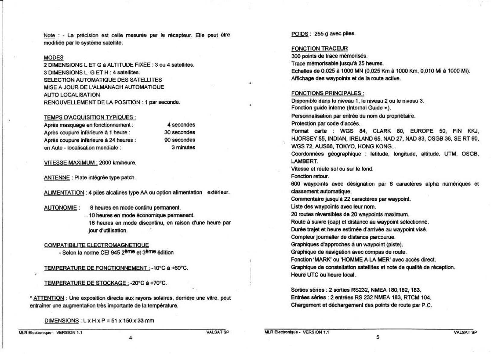 Mlr: Valsatsp Mlr Valsat Sp Handhelp Gps