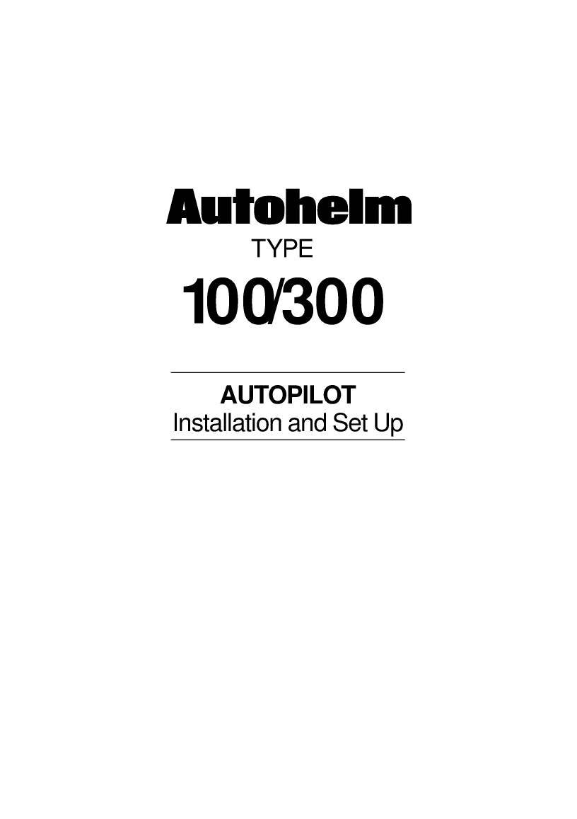 Autohelm Raymarine: T100 300cc 300cc Autopilot Course Computer