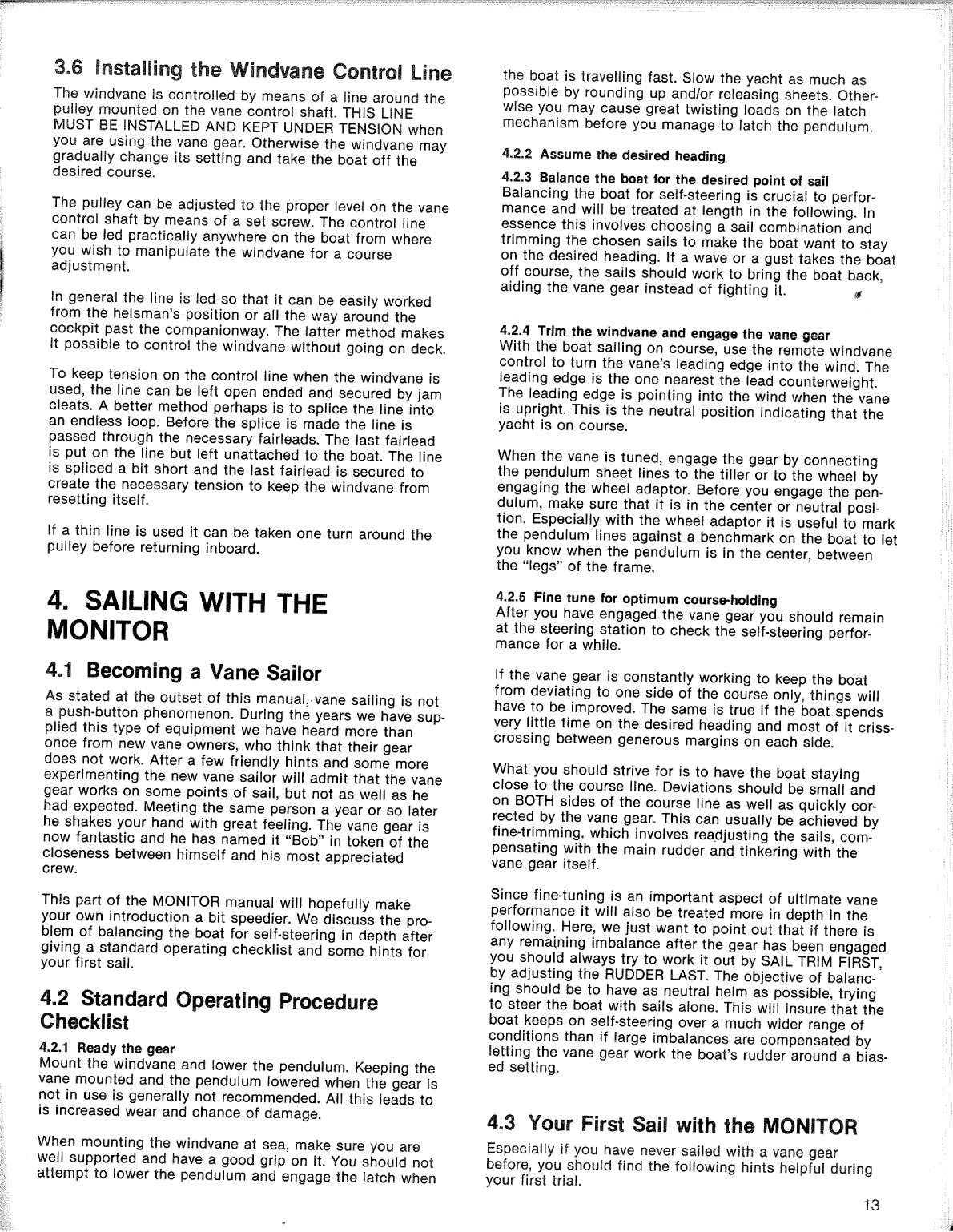 ' Monitor Windvane Manual Old Version'