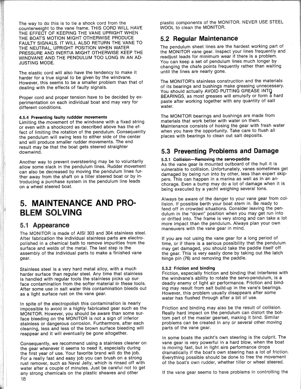 ' Monitor Windvane Manual Old Version'