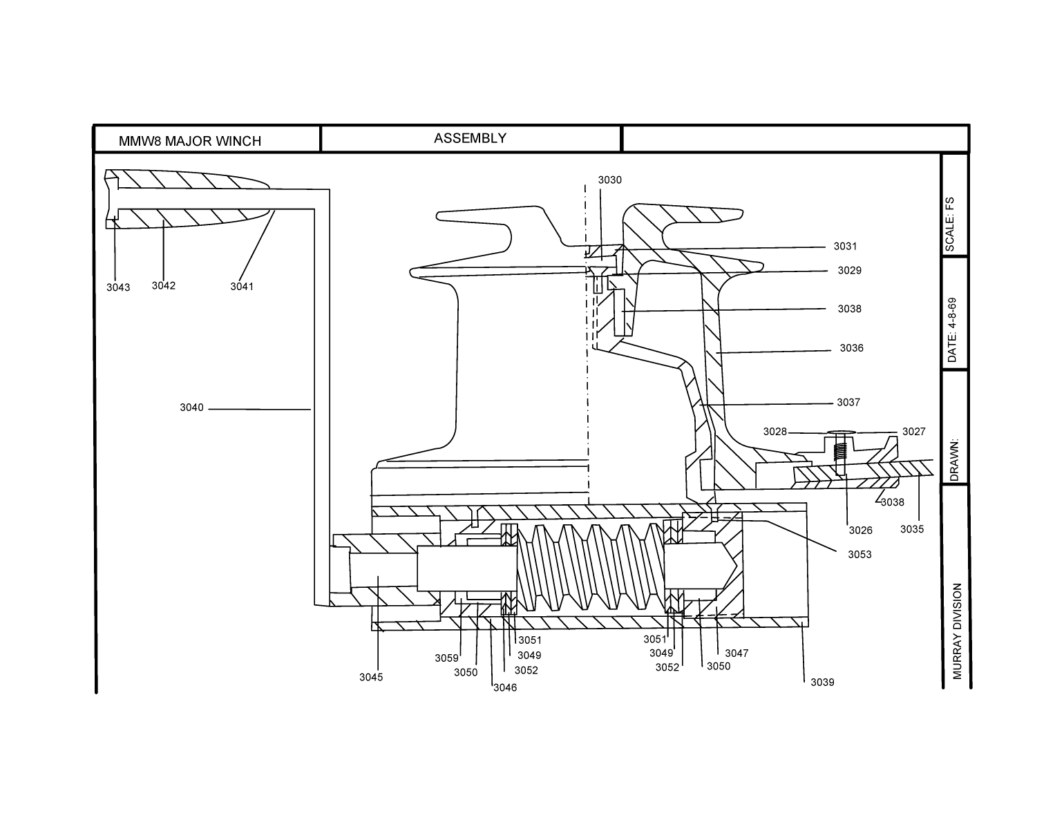 Murray Winch Mw008 Parts Breakdown