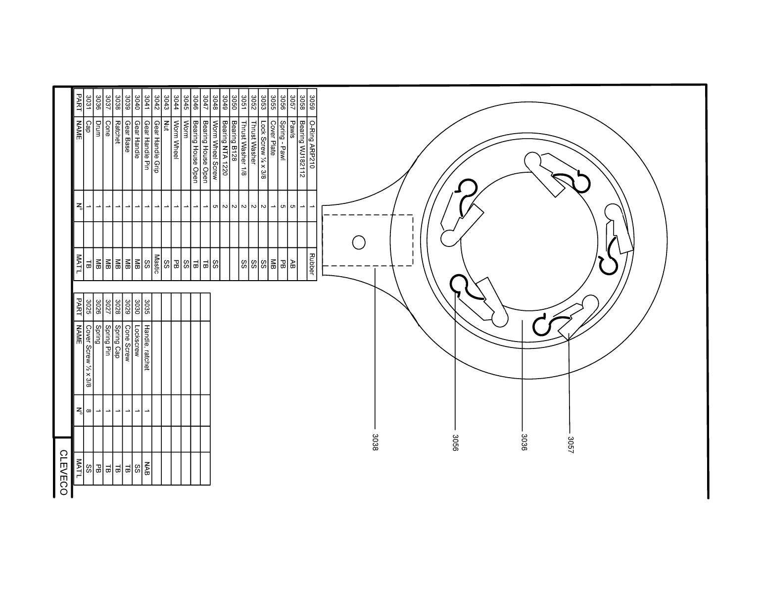 Murray Winch Mw008 Parts Breakdown