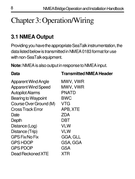 Autohelm Raymarine: Z290 Nmea Bridge Z290 Bridge Between Sea Talk And Nmea Buses