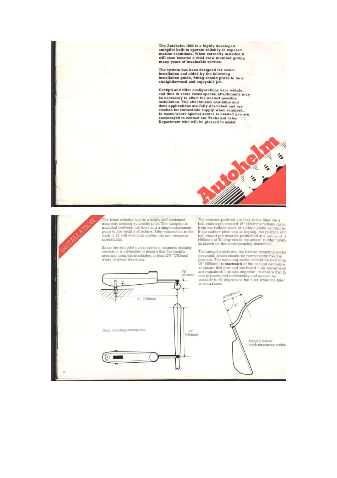 Autohelm 1000 Installation and Operation manual