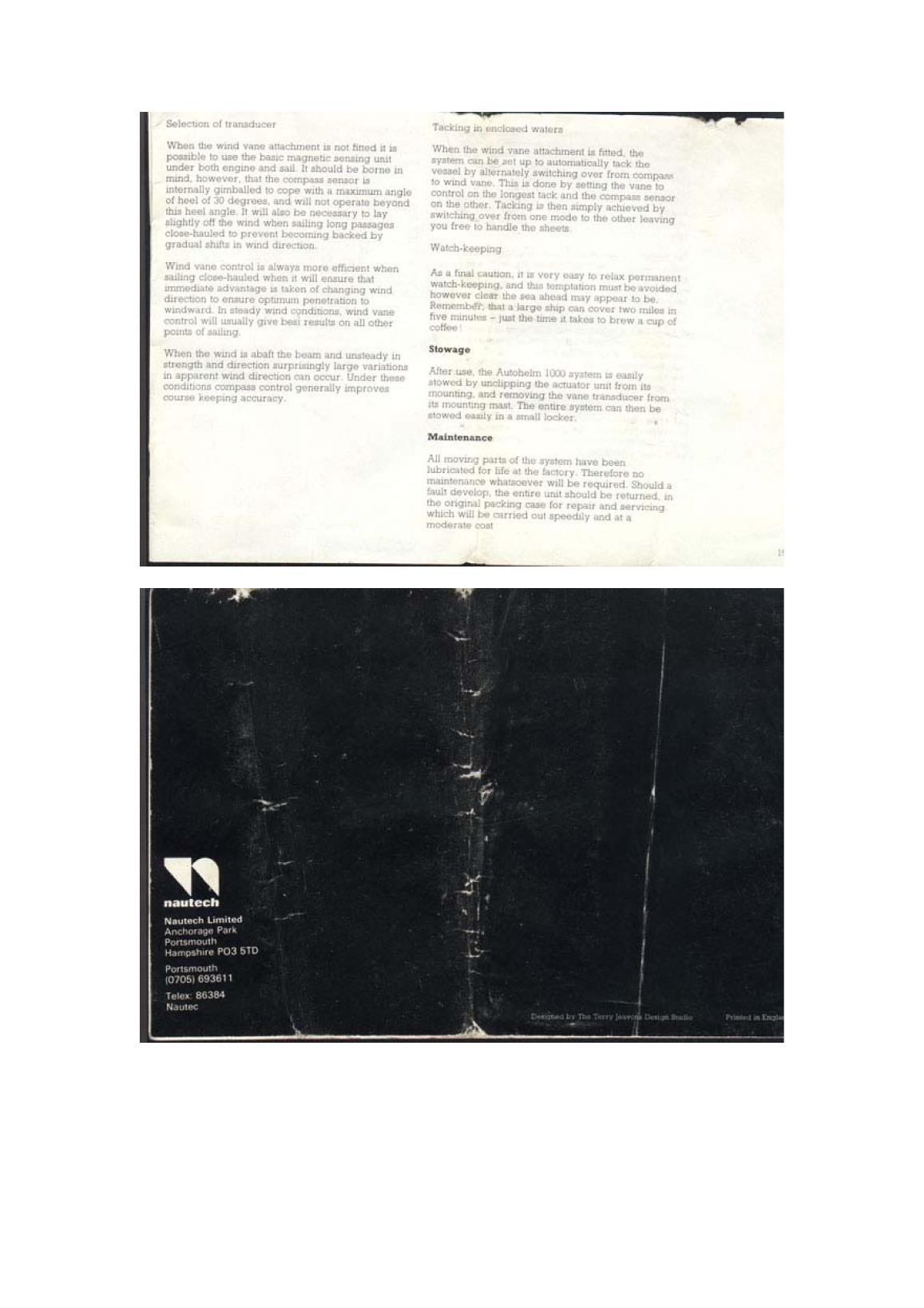 Autohelm 1000 Installation and Operation manual