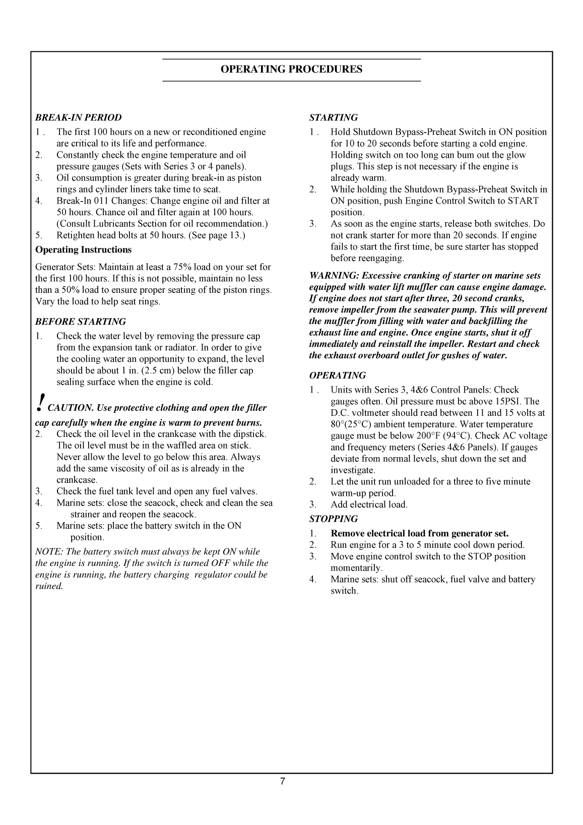 ' Northernlights: Operator Manual Northernlights M643 & M673 Power Generator'