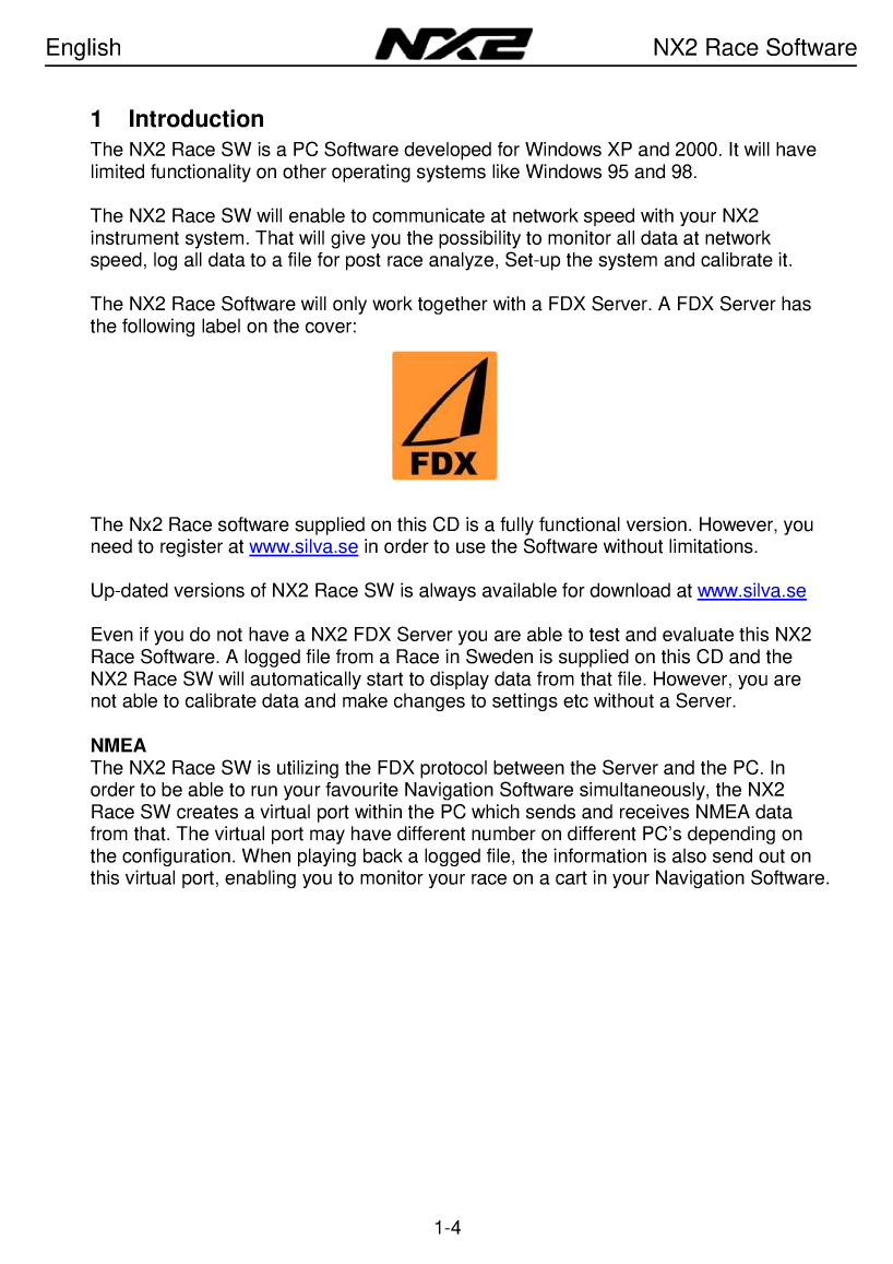 Nexus Race Software Manual