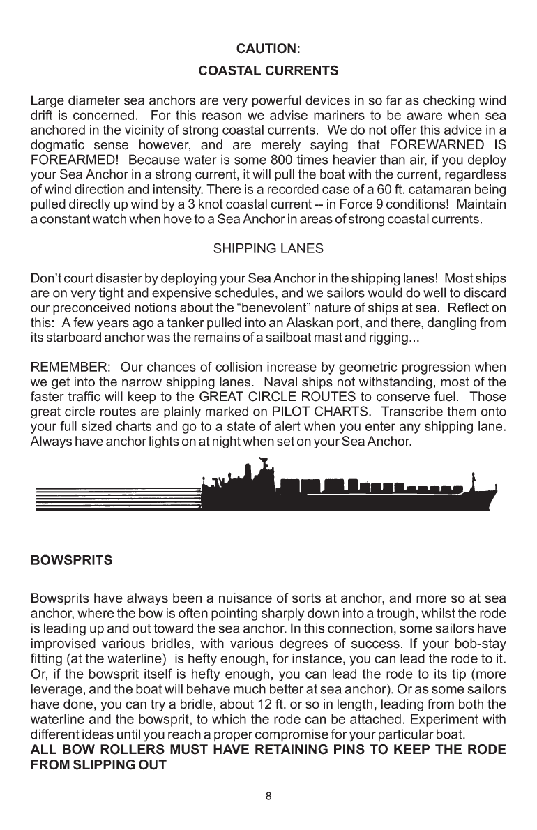 ' Para Tech Sea Anchor Instructions'