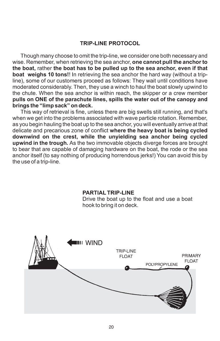 ' Para Tech Sea Anchor Instructions'