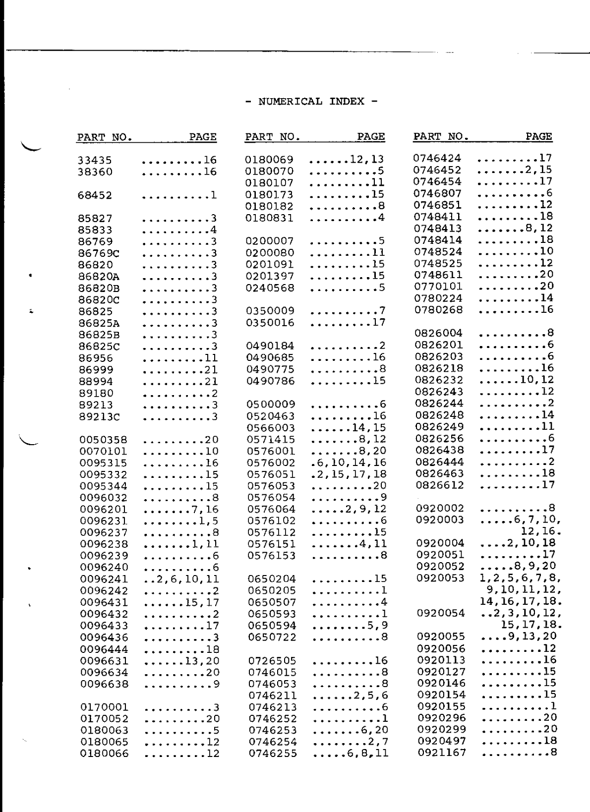 Perkins 4.154 Parts Manual