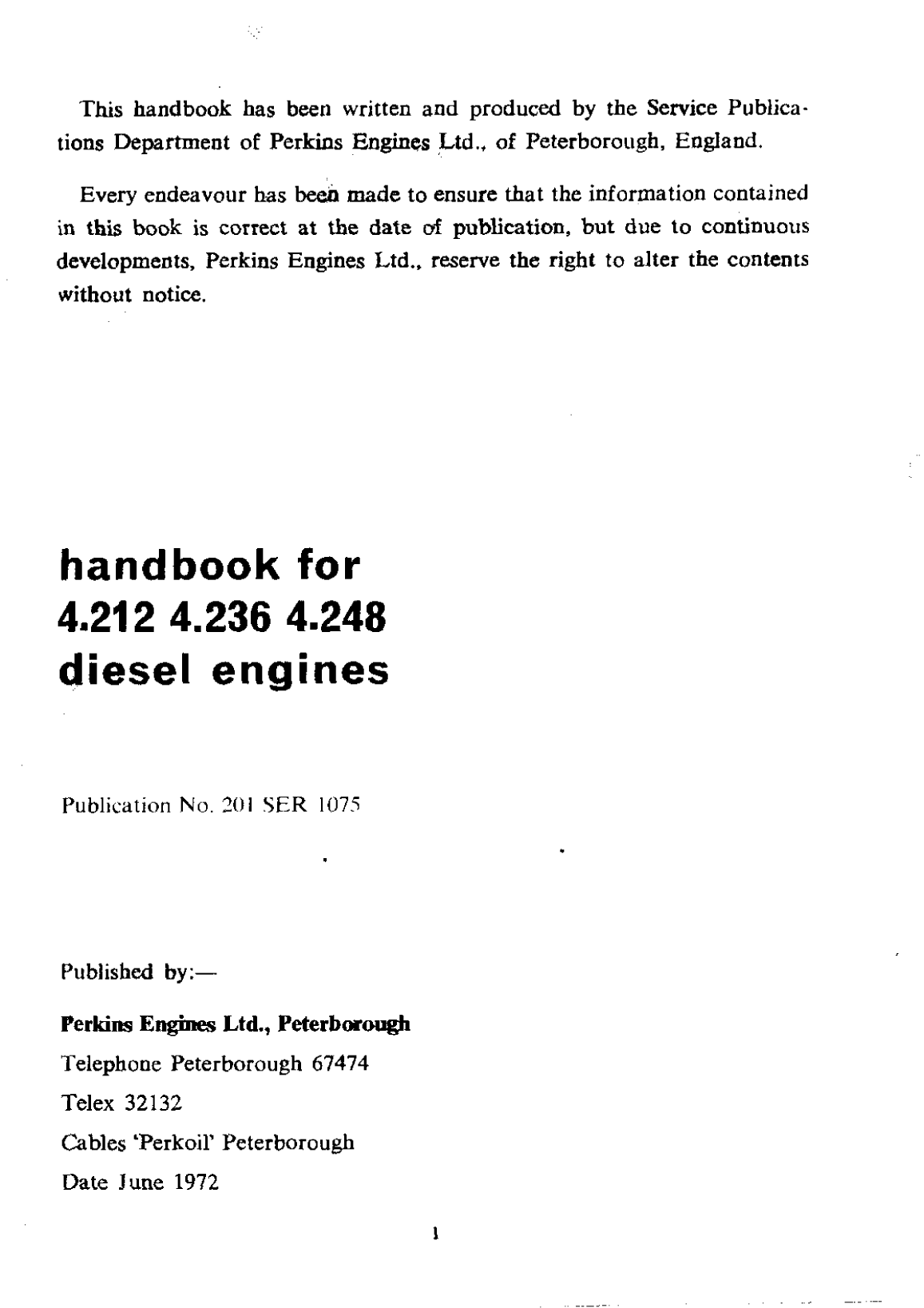 Perkins 4.212 4.236 4.248 Handbook
