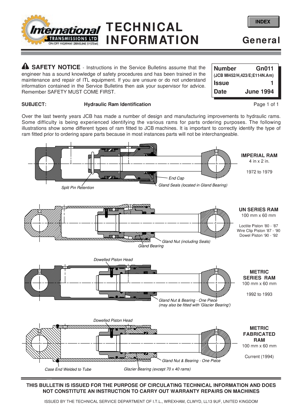 Perkins General Technical Information Bulletin