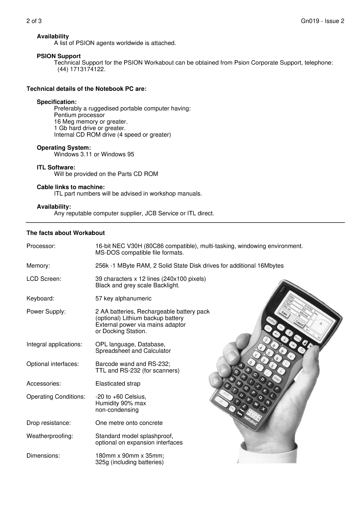 Perkins General Technical Information Bulletin