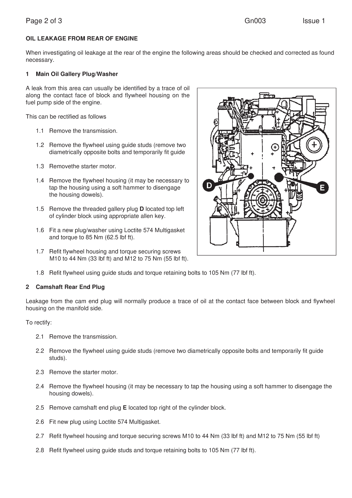 Perkins General Technical Information Bulletin