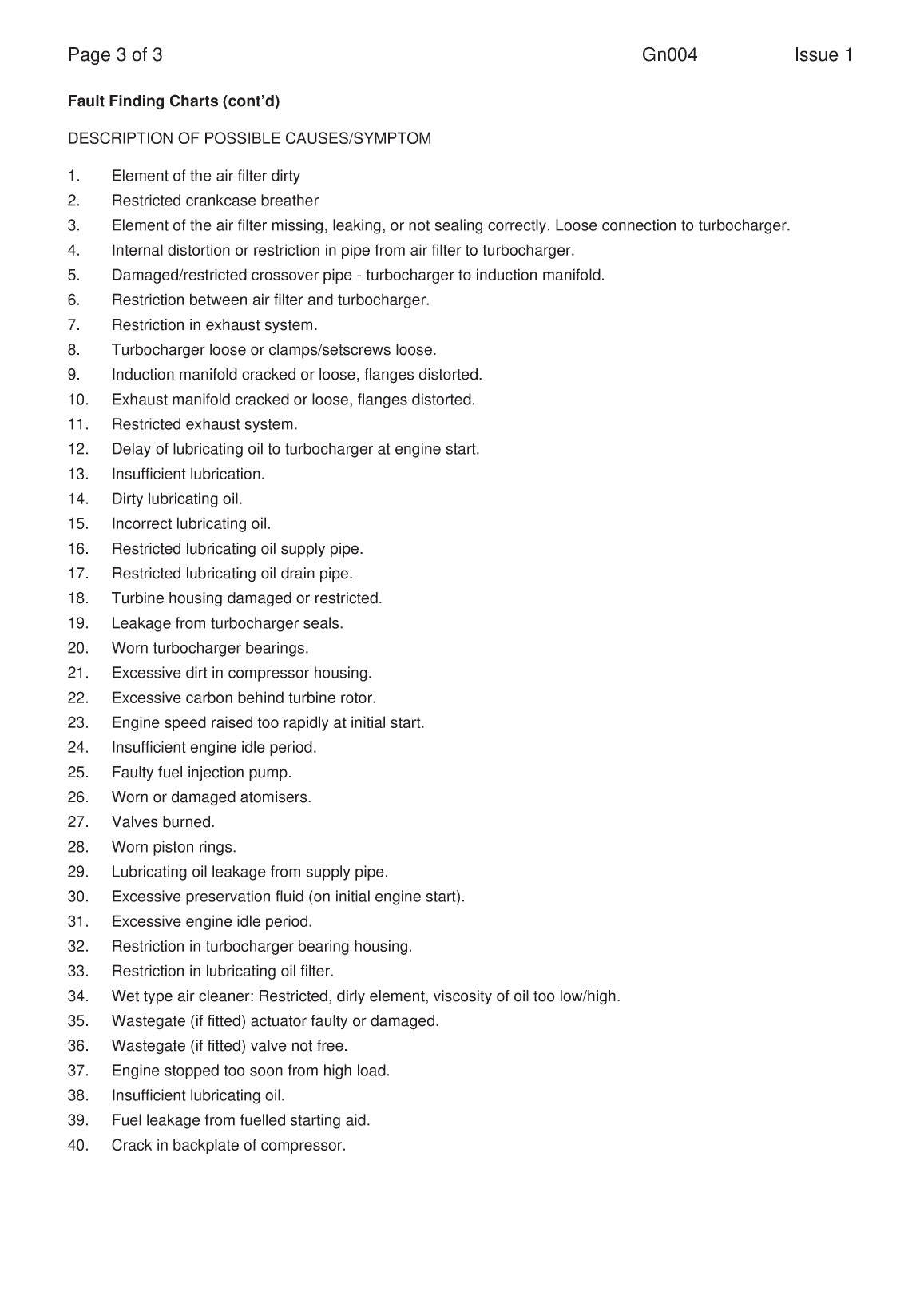 Perkins General Technical Information Bulletin