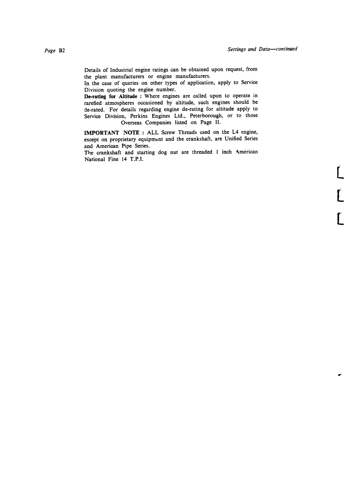 Perkins L4 Workshop Manual