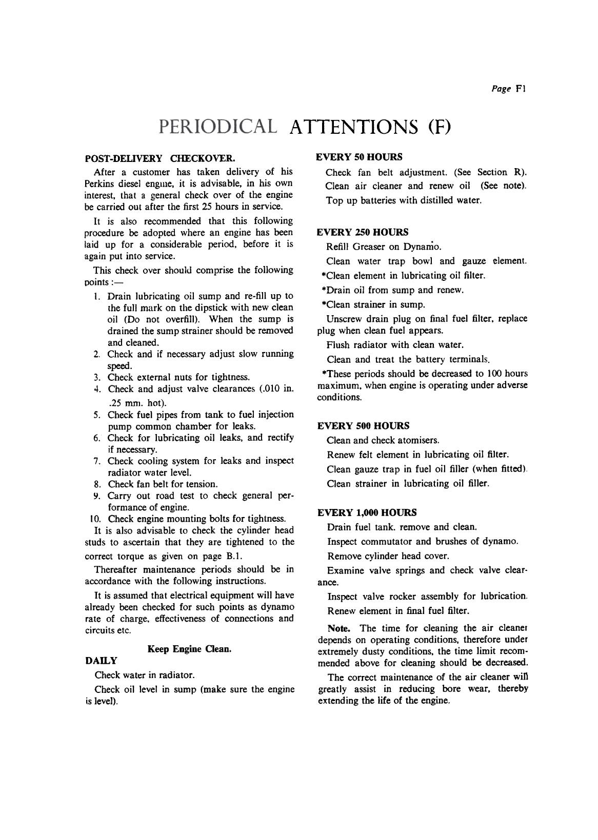 Perkins L4 Workshop Manual