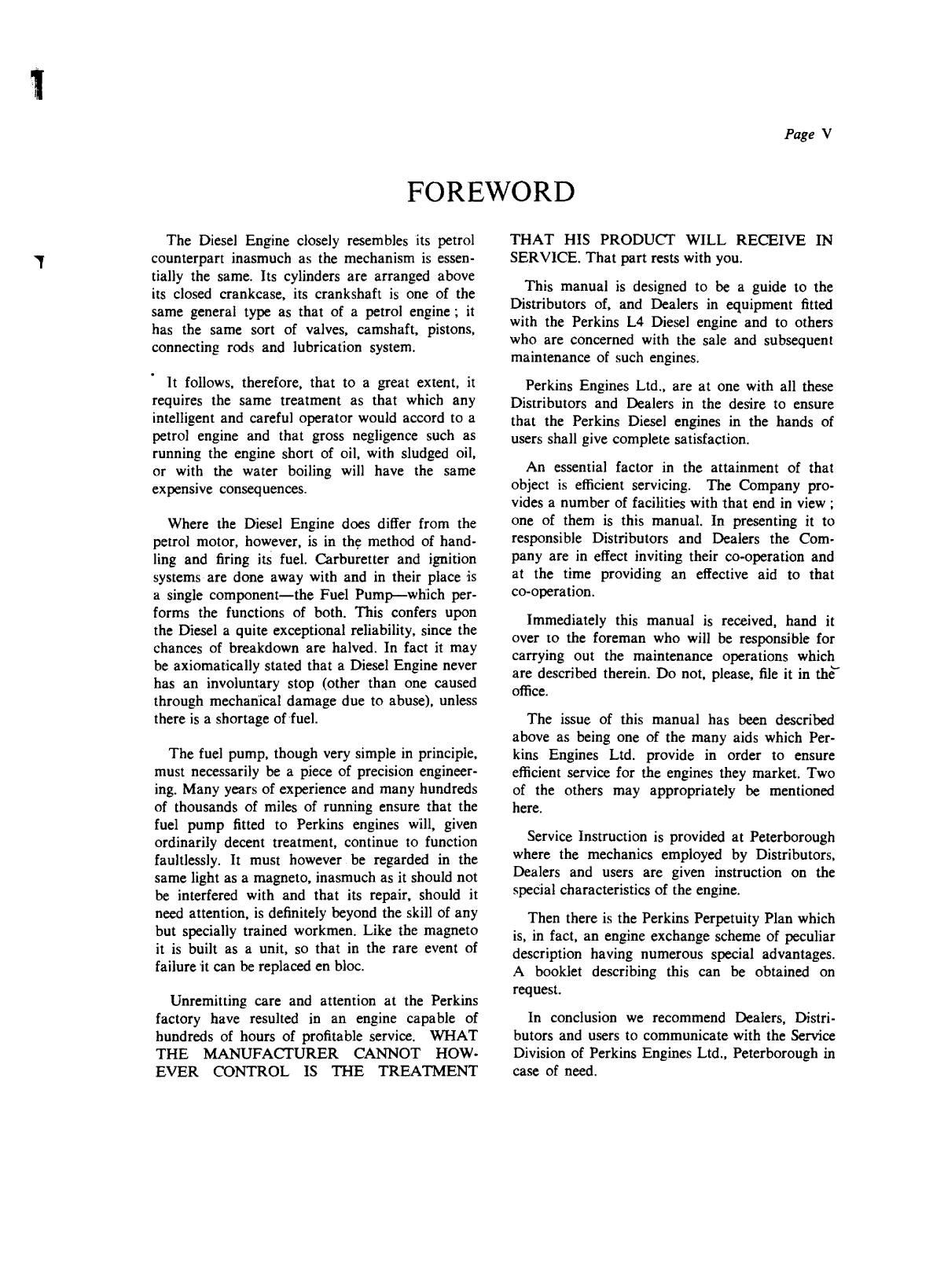 Perkins L4 Workshop Manual