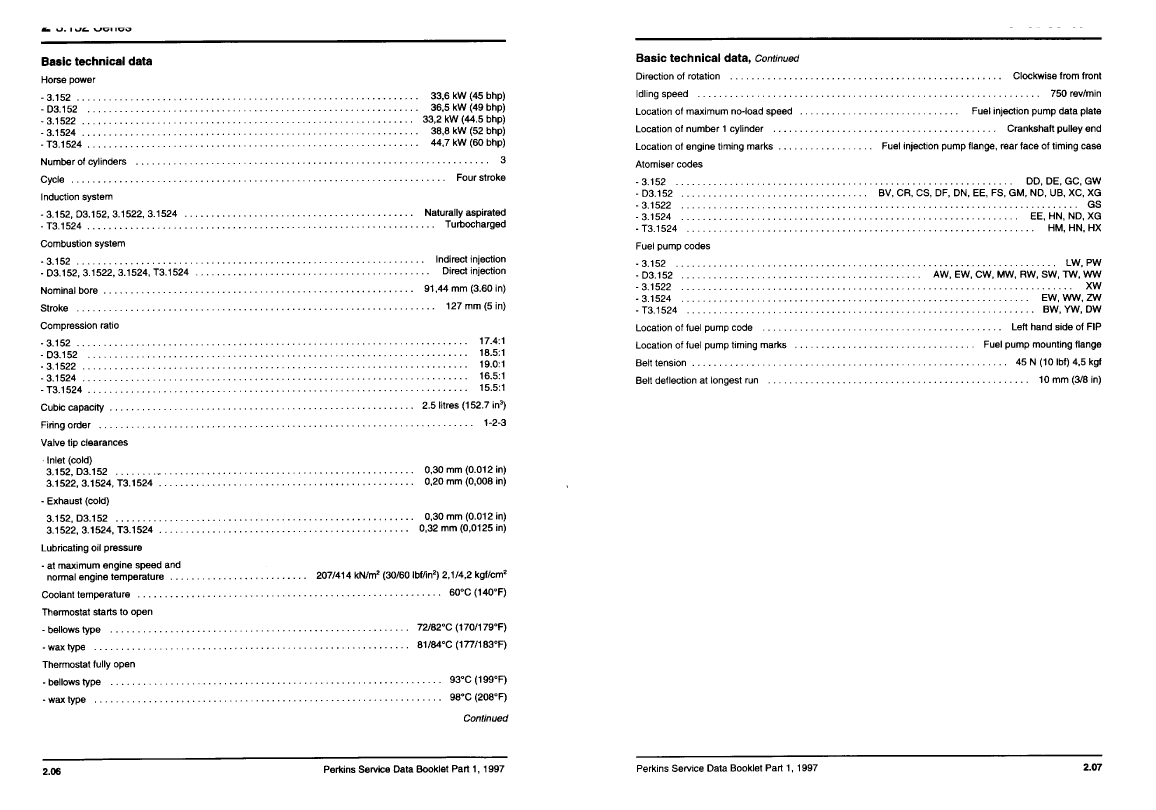 Perkins Service Data Book Part 1
