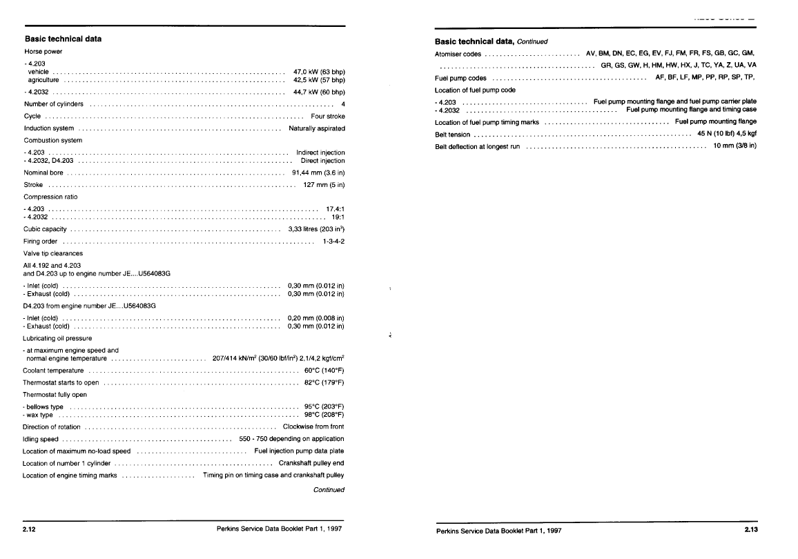 Perkins Service Data Book Part 1