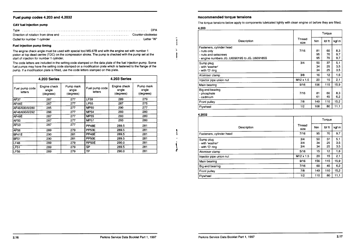 Perkins Service Data Book Part 1