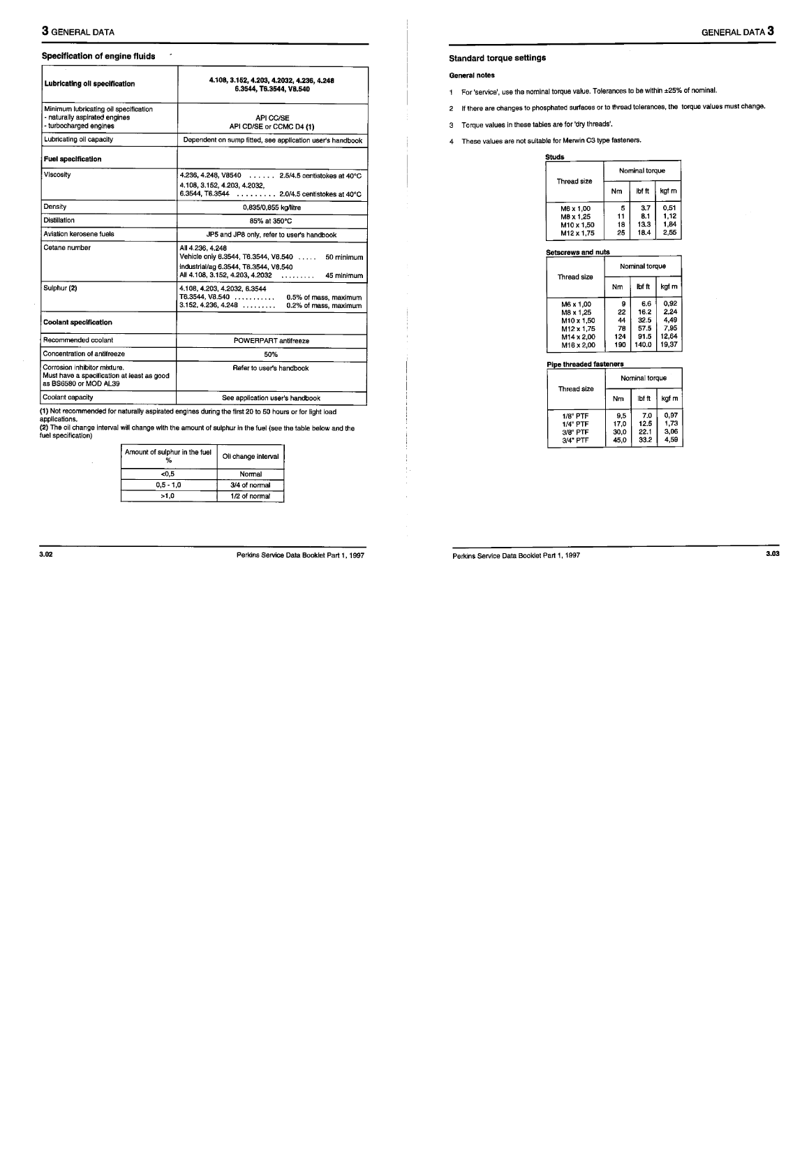 Perkins Service Data Book Part 1
