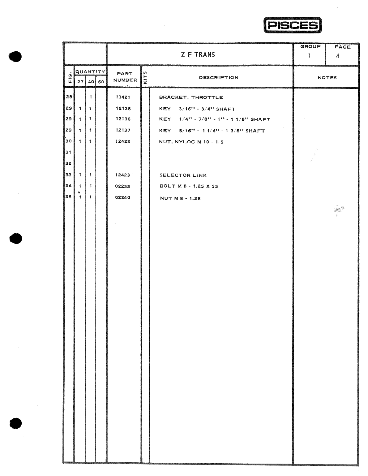 Pisces Marine Diesel Parts Catalog