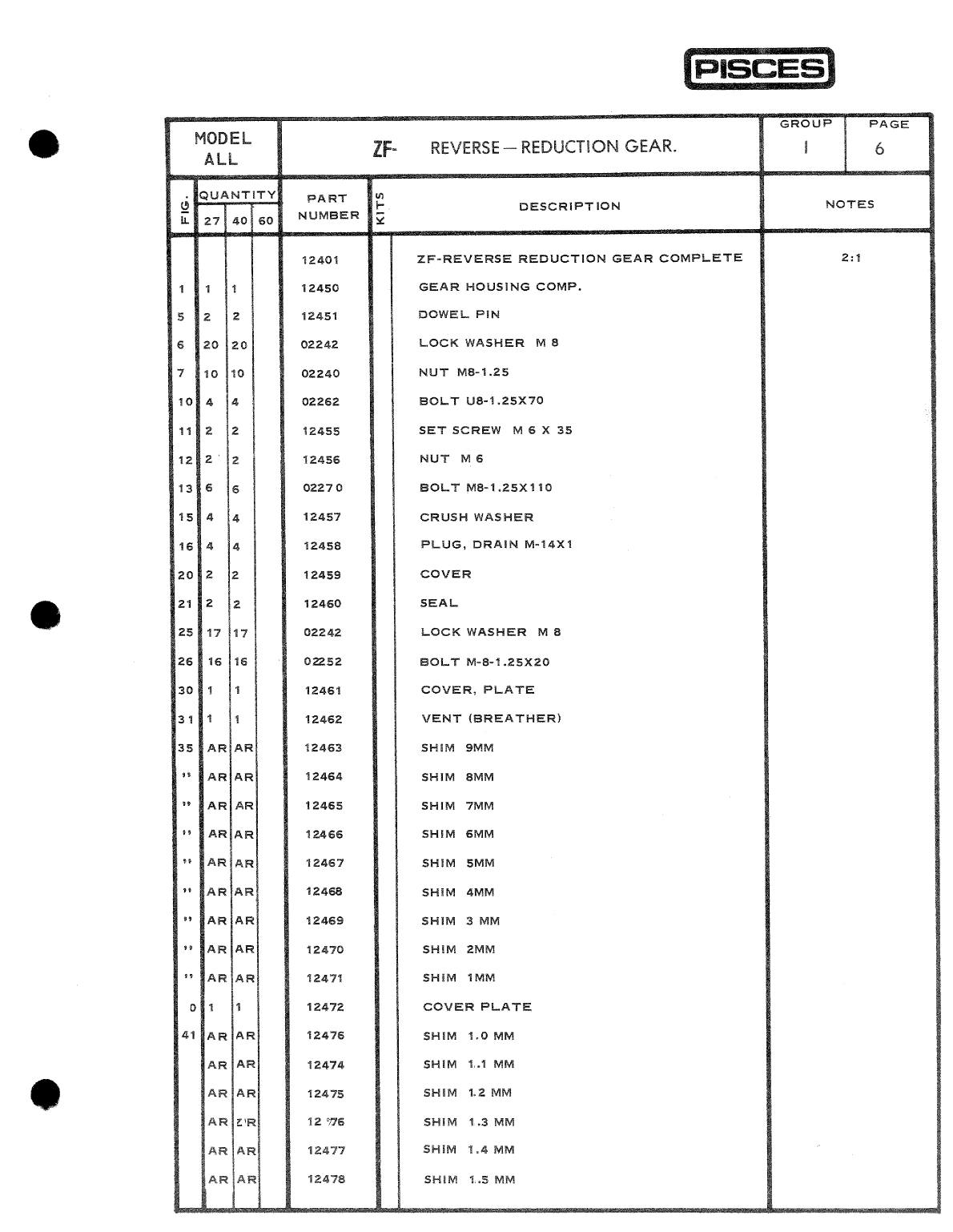 Pisces Marine Diesel Parts Catalog