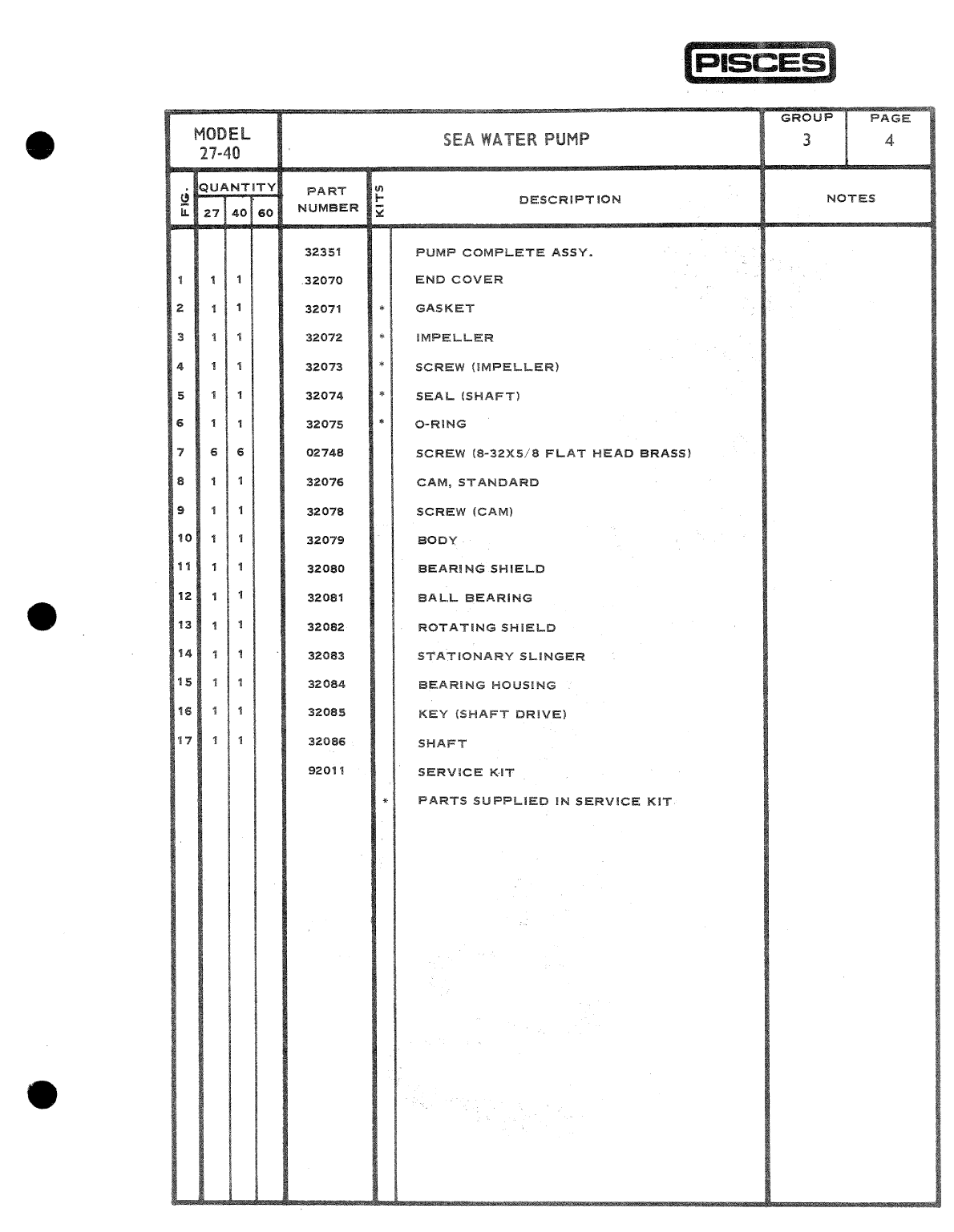 Pisces Marine Diesel Parts Catalog