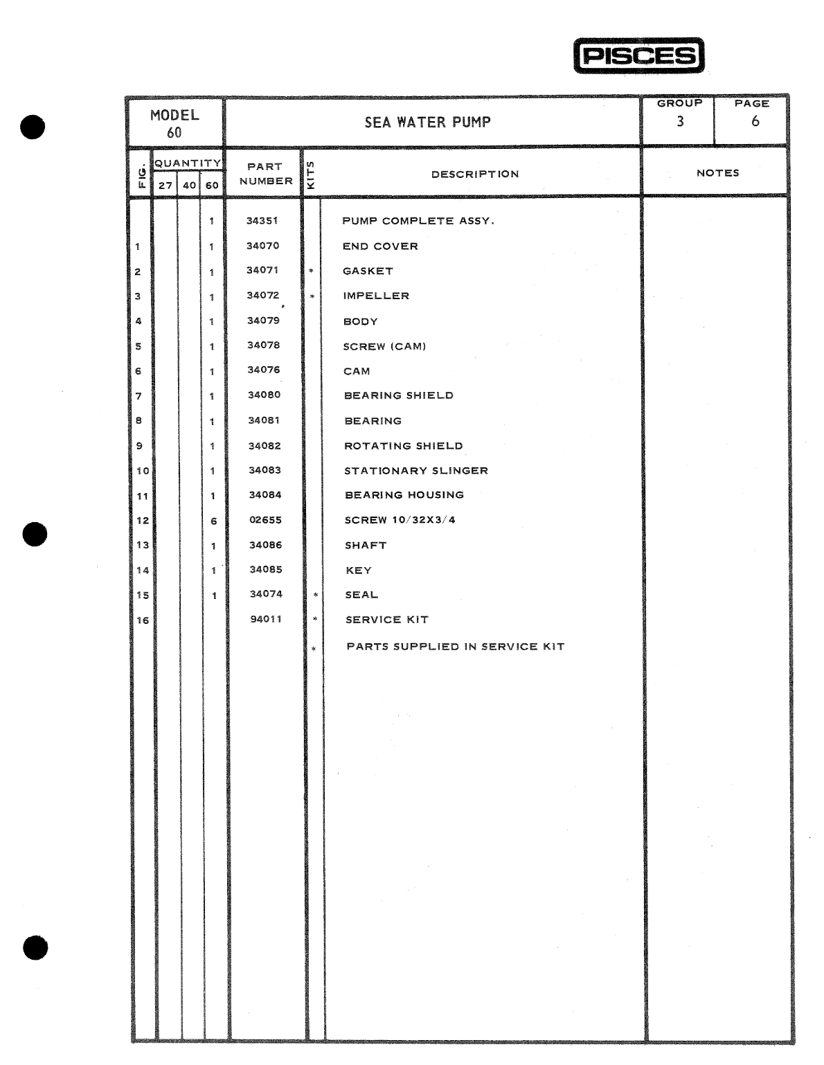Pisces Marine Diesel Parts Catalog
