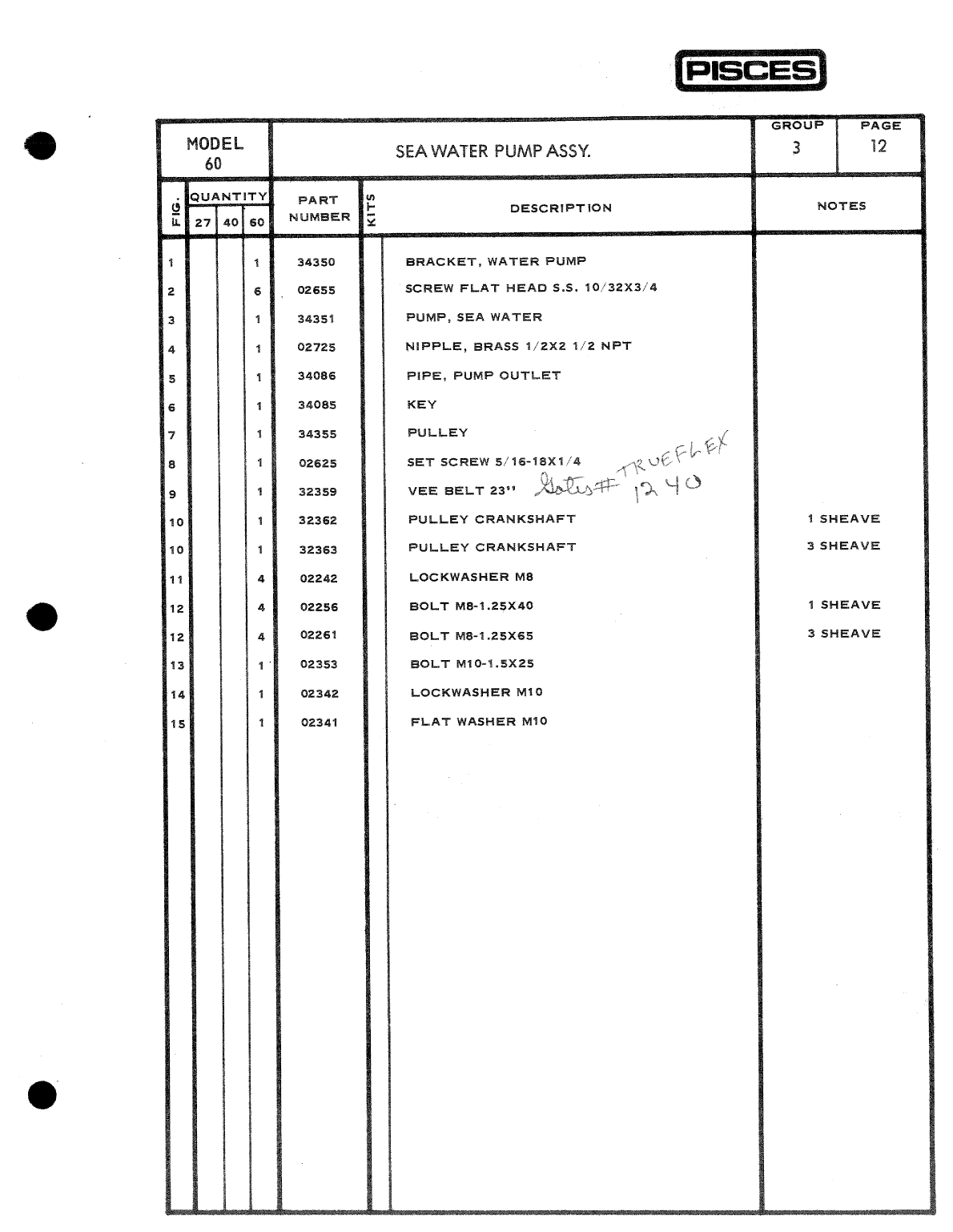 Pisces Marine Diesel Parts Catalog