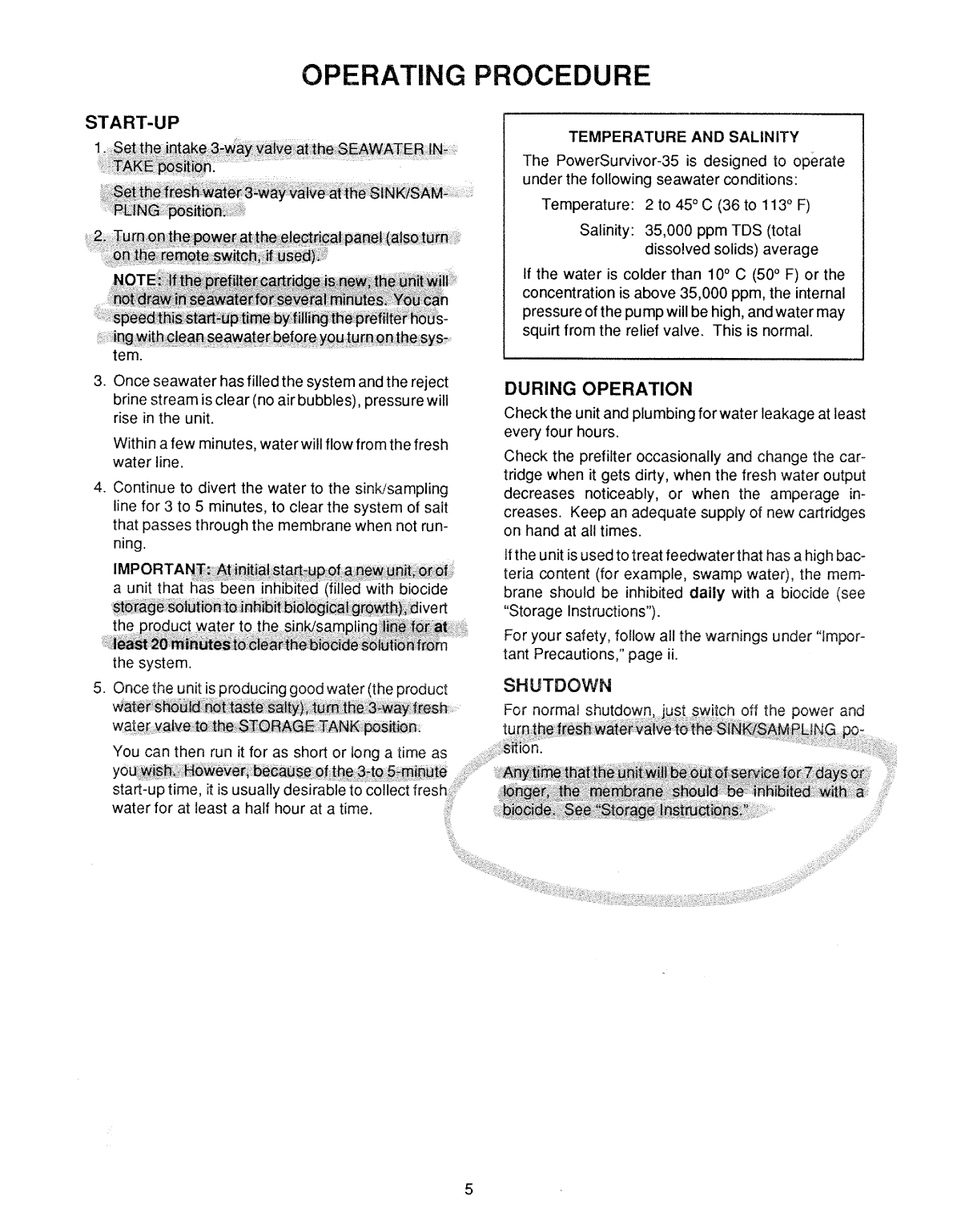 Power Survivor 35 Manual