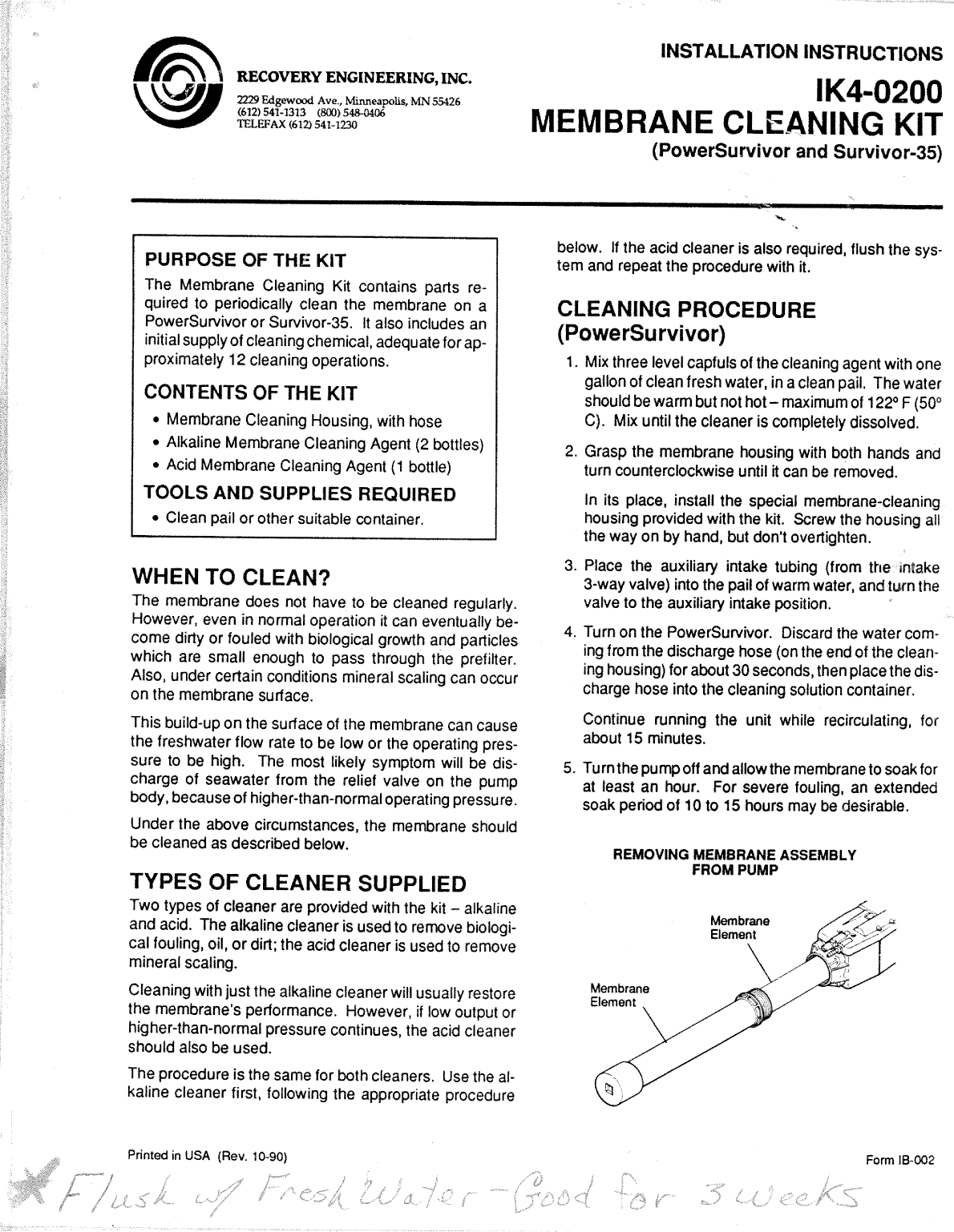 Pur 35 Membrane Cleaning Kit