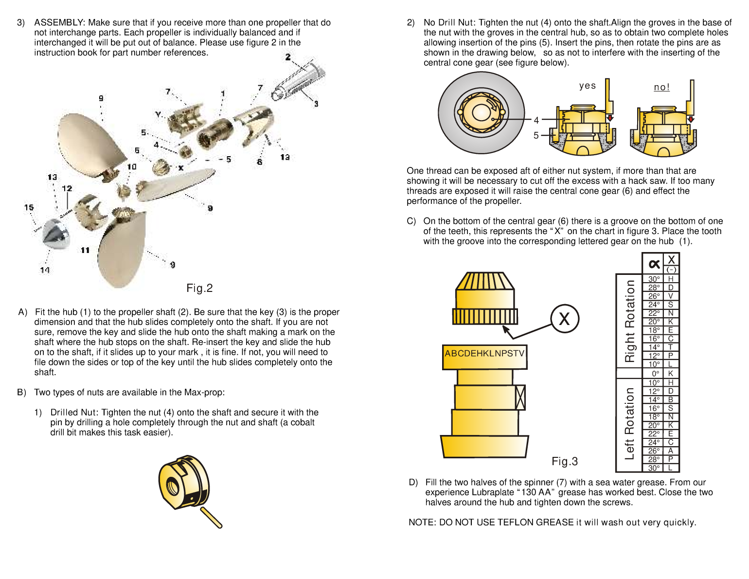 Pyi Max Prop 3 Blade Instructions