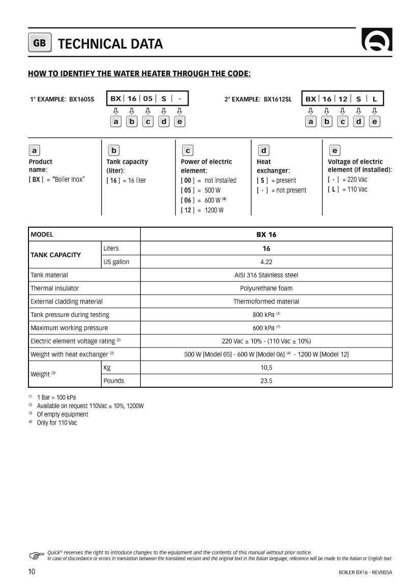 Quick Nautic Hot Water Heater Boilerbx16 Rev05a english