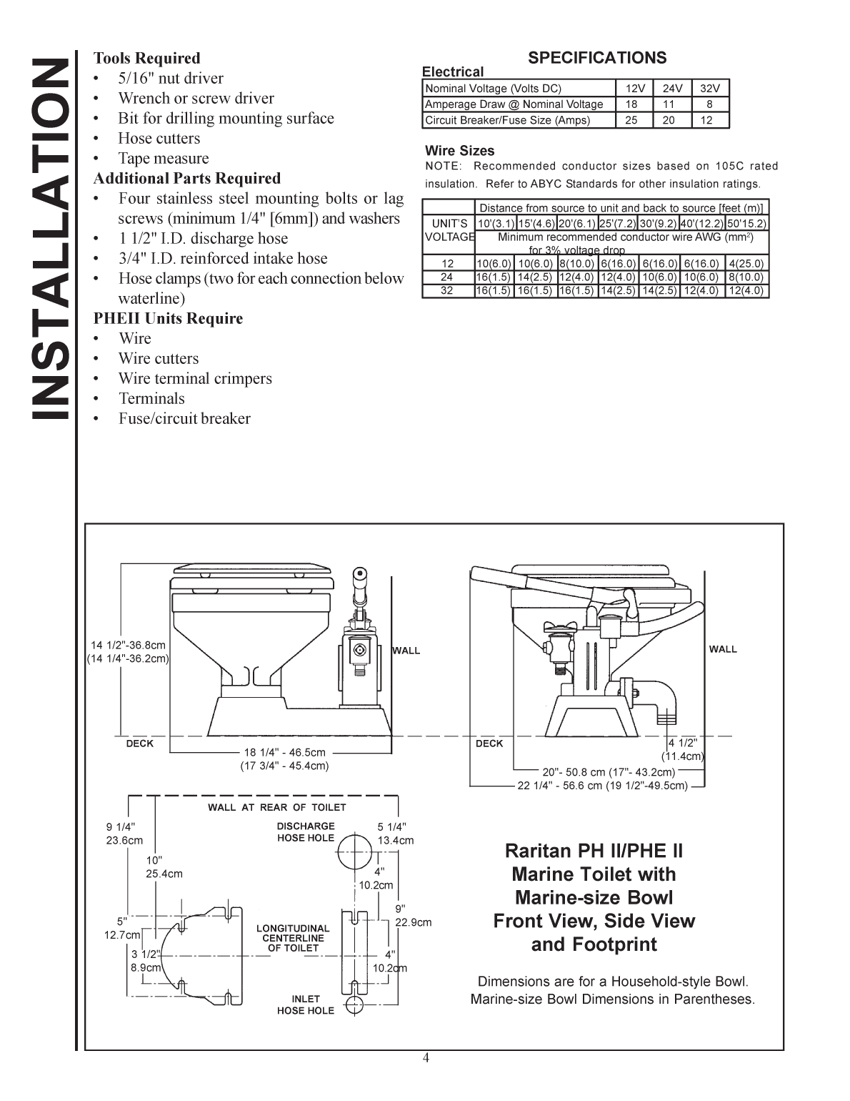 Raritan Head Model Phii Manual