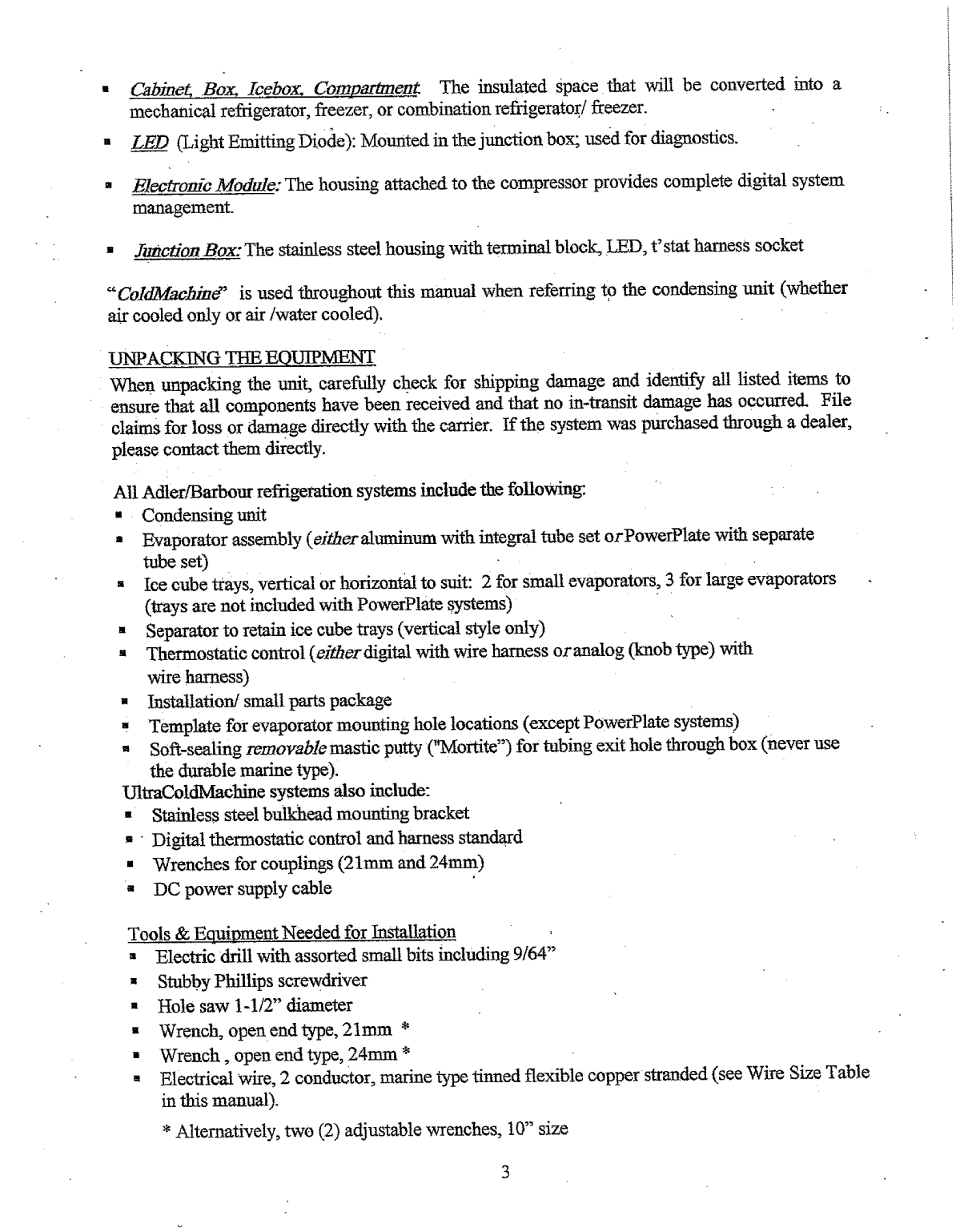 Adler Barbour waeco io Manual