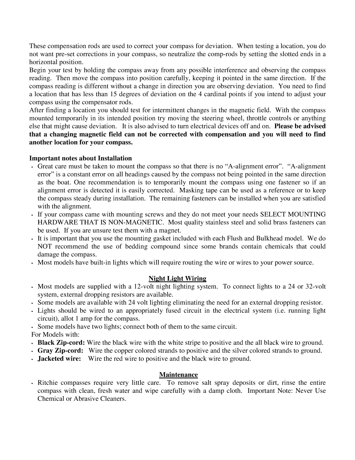 Navigator binnacle mount compass