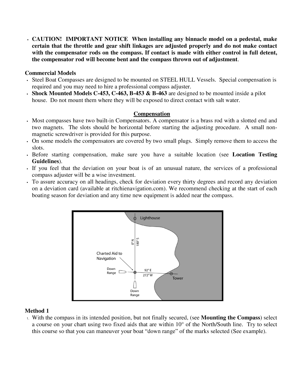 Navigator binnacle mount compass