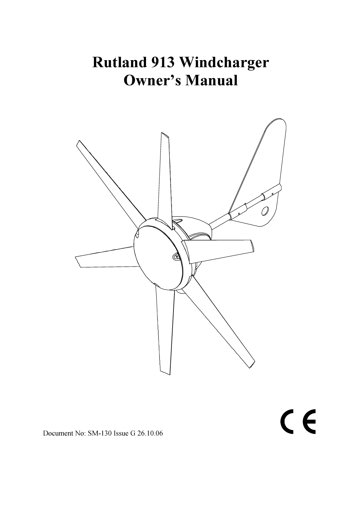 ' Rutland 913 Owners Manual Issue G'
